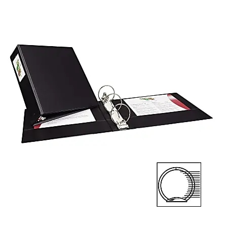 Avery&reg; Economy 3-Ring Binder, 3" Round Rings, 42% Recycled, Black Time-Limited