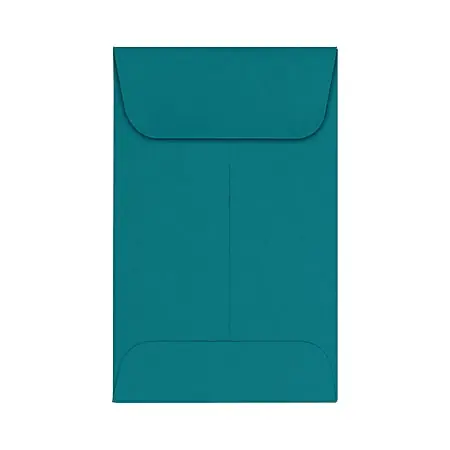 Wholesale LUX Coin Envelopes, #1, Gummed Seal, Teal, Pack Of 1,000
