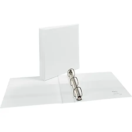 Avery&reg; Durable View 3-Ring Binder, 1 1/2" Slant Rings, White Grab Now
