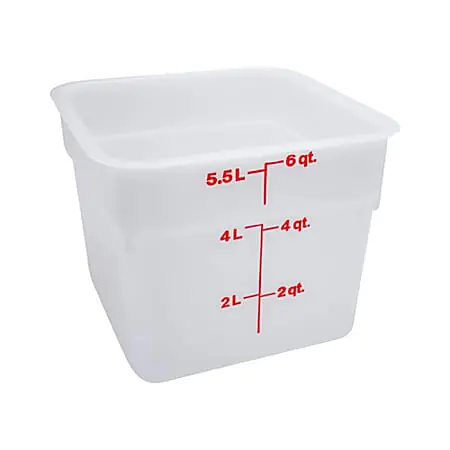 Hot Picks Cambro CamSquare Food Storage Container, 6 Qt, White