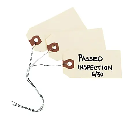 Professional Grade Avery&reg; Manila "G" Shipping Tags - 3.20" Length x 1.62" Width - Rectangular - Wire Fastener - 1000 / Box - Manila