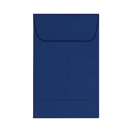 LUX Coin Envelopes, #1, Gummed Seal, Navy, Pack Of 250 Today Only
