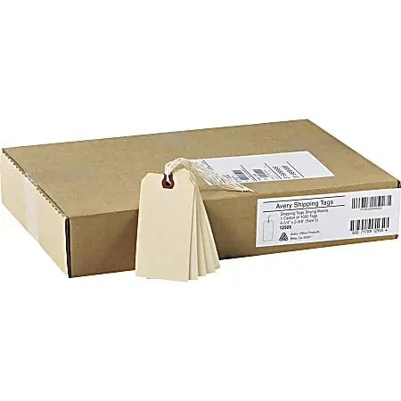 Buy Today Avery Manila "G" Shipping Tags - 4.75" Length x 2.37" Width - Rectangular - String Fastener - 1000 / Box - Manila