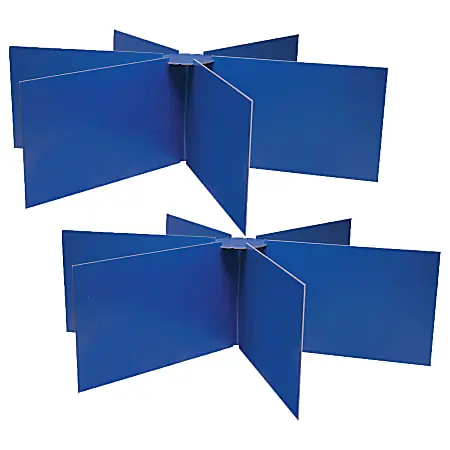 Super Sale Pacon Privacy Boards, Round Table Compatible, 14"H x 48"W x 48"D, Blue, Pack Of 2 Boards