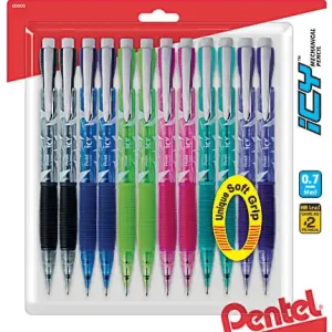 Bulk Order Pentel&reg; Icy&trade; Mechanical Pencils, 0.7mm, #2 Lead, Assorted Barrel Colors, Pack Of 12