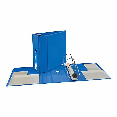 Avery&reg; Heavy-Duty 3-Ring Binder With Locking One-Touch EZD&trade; Rings, 5" D-Rings, 45% Recycled, Blue Exclusive