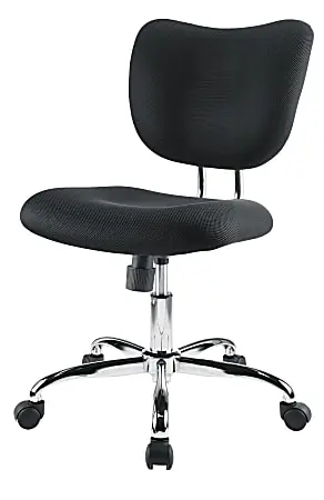 Discount Realspace&reg; Jancy Mesh Low-Back Task Office Chair, Black/Chrome, BIFMA Compliant