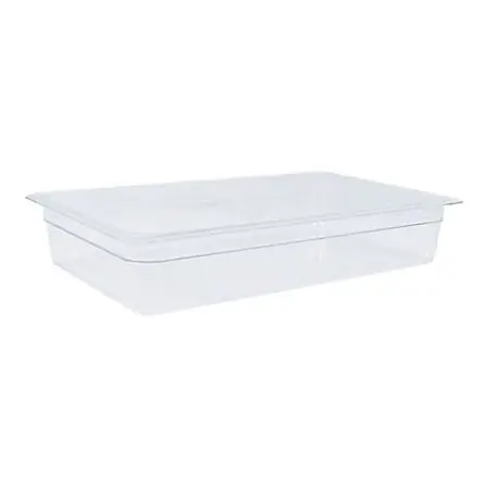 Express Delivery Cambro Full Size Camwear Food Pan, 4" x 21" x 12", Clear