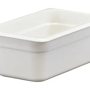 Price Cut Cambro Camwear GN 1/4 Size 4" Food Pans, 4&rdquo;H x 6-3/8&rdquo;W x 10-1/2&rdquo;D, White, Set Of 6 Pans