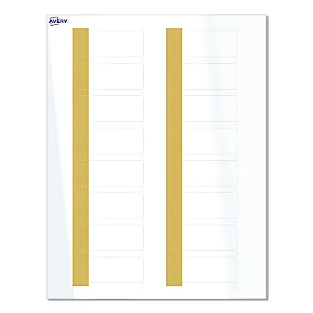 Avery&reg; Print-To-The-Edge Labels & Sure Feed&reg;, S00-D1N-PRWGP10, 1" x 2-5/8", Glossy White, Preprinted Dipped Gold Edge Design, Pack Of 160 Limited Edition