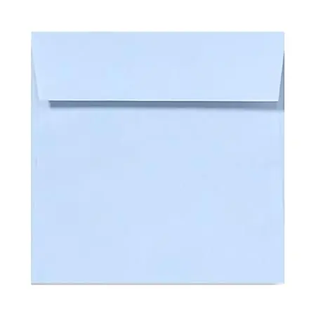 Reduced Price LUX Square Envelopes, 5 1/2" x 5 1/2", Peel & Press Closure, Baby Blue, Pack Of 50