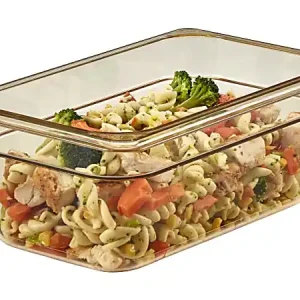 Cambro H-Pan High-Heat GN 1/4 Food Pans, 4"H x 6-3/8"W x 10-7/16"D, Black, Pack Of 6 Pans Get Yours