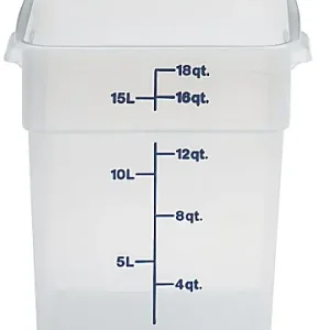 Cambro Translucent CamSquare Food Storage Containers, 18 Qt, Pack Of 6 Containers Price Drop