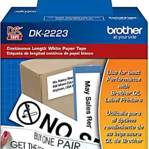 Brother&reg; Paper Label Tape, Continuous, 2" x 100', White Low Price
