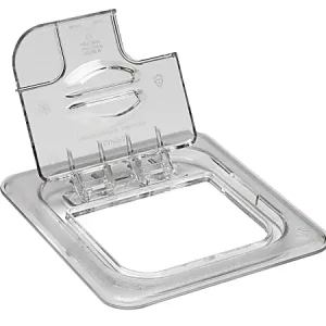 Cambro Camwear GN 1/6 Notched FlipLids, Clear, Set Of 6 Lids Certified