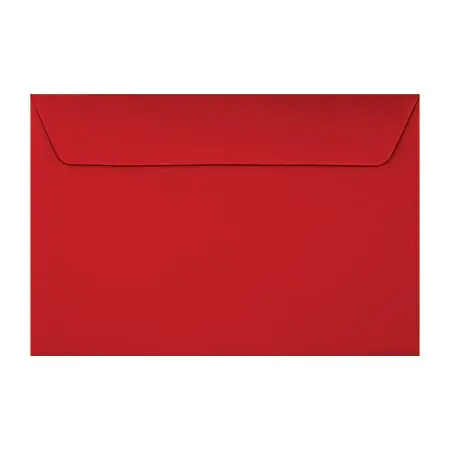 New Release LUX Booklet 6" x 9" Envelopes, Peel & Press Closure, Holiday Red, Pack Of 500