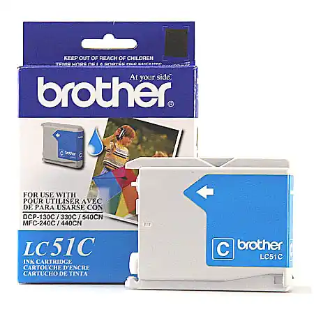 Clearance Brother&reg; LC51 Cyan Ink Cartridge, LC51C