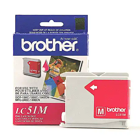 Brother&reg; LC51 Magenta Ink Cartridge, LC51M Reduced Price