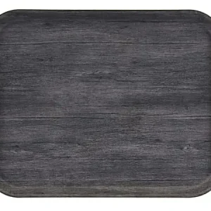 Cambro Rectangular D&eacute;cor Series EpicTread Camtrays, 7/8" x 14-1/16", Charcoal, Set Of 12 Trays Genuine