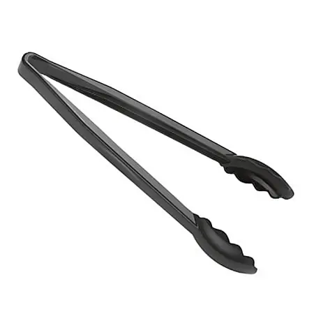 Authentic Cambro Camwear&reg; Lugano&reg; Tongs, 12", Black