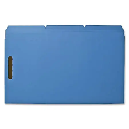 Sparco Color Fastener Folders With 2-Ply Tabs, Legal Size, Blue, Box Of 50 Place Order
