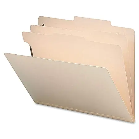 Sparco Classification Folders, Letter Size, 2 Dividers, Manila, Box Of 10 Popular