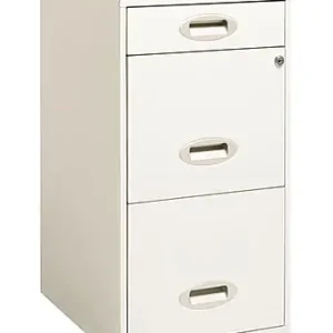 Exclusive Offer Realspace 18"D Vertical 3-Drawer Letter-Size File Cabinet, Metal, Pearl White
