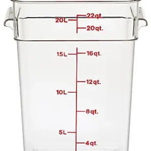 Grab Now Cambro Camwear 22-Quart CamSquare Storage Containers, Clear, Set Of 6 Containers