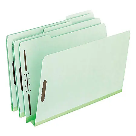 Popular Pendaflex&reg; Pressboard Expanding Folders, 2" Expansion, 8 1/2" x 11", Letter Size, 30% Recycled, Green, Box Of 25 Folders