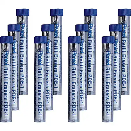 Pentel Mechanical Pencil Eraser Refills - White - 5/Tube - 12 / Box In Demand