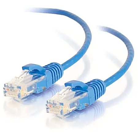 In Demand C2G 6ft Cat6 Ethernet Cable - Slim - Snagless Unshielded (UTP) - Blue - Slim Category 6 for Network Device - RJ-45 Male - RJ-45 Male - 6ft - Blue