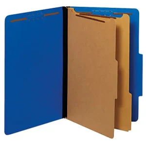 Buy Direct Pendaflex&reg; Pressboard Classification Folders With Fasteners, 2 1/2" Expansion, Legal Size, Dark Blue, Box Of 10 Folders