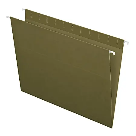 Handmade Pendaflex&reg; Hanging Folders, Letter Size, 100% Recycled; Standard Green, Box Of 25 Folders
