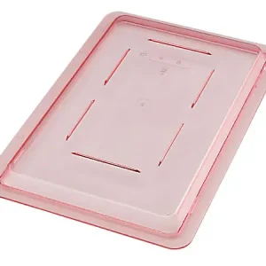 Warranty Included Cambro Camwear Food Box Flat Covers, 12" x 18", Safety Red, Set Of 6 Covers