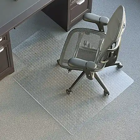 Deal Realspace&trade; Economy Commercial Pile Chair Mat with Lip, 36" x 48", Clear, OD64422