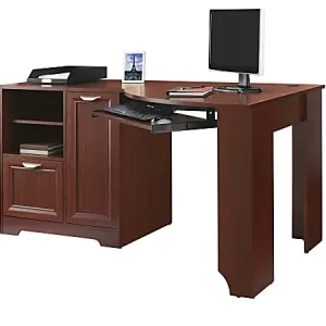 Realspace&reg; Magellan 60"W Corner Computer Desk, Classic Cherry Fan Favorite