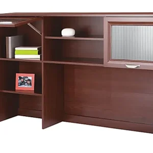Realspace&reg; Magellan 58"W Hutch For Corner Or L-Shaped Computer Desks Cherry Price Cut