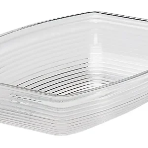 Don’t Miss Out Cambro Camwear Rectangular Ribbed Bowls, 12 Qt, Clear, Pack Of 4 Bowls
