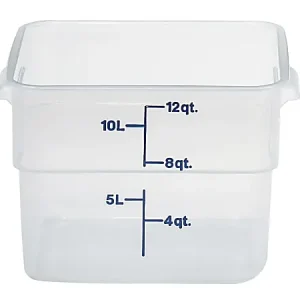 Direct From Factory Cambro Translucent CamSquare Food Storage Containers, 12 Qt, Pack Of 6 Containers