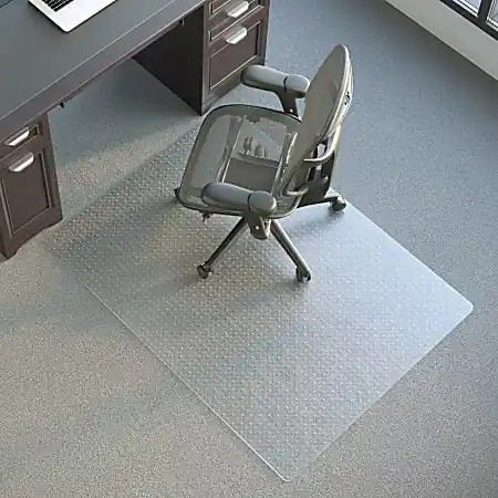 Flash Sale Realspace&trade; Economy Commercial Pile Chair Mat, 46" x 60", Clear