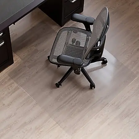 Realspace&trade; Hard Floor Chair Mat, Wide Lip, 45" x 53", Clear, OD76600 Today Only