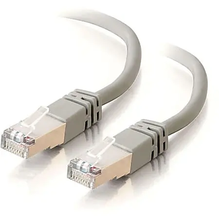 C2G-25ft Cat5e Molded Shielded (STP) Network Patch Cable - Gray - Category 5e for Network Device - RJ-45 Male - RJ-45 Male - Shielded - 25ft - Gray Free Delivery