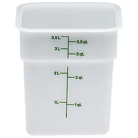 Cambro CamSquare Food Storage Container, 4 Qt, White Reduced Price