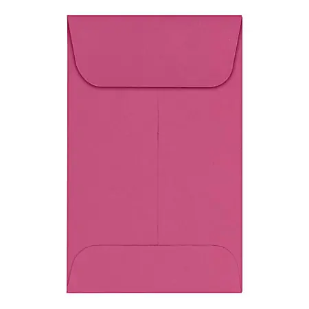 LUX Coin Envelopes, #1, Gummed Seal, Magenta, Pack Of 50 Special Offer