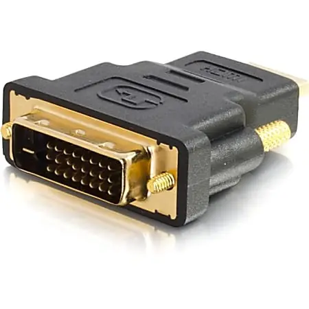 C2G DVI-D Male to HDMI Male Adapter - 1 x HDMI Digital Audio/Video Male - 1 x DVI-D (Dual-Link) Digital Video Male - Black Original