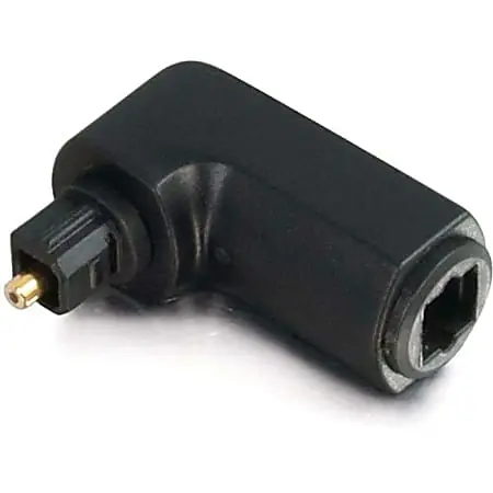 Weekend Sale C2G Velocity Velocity Right Angle TOSLINK Port Saver Adapter - Digital audio adapter - TOSLINK male to TOSLINK female - 40016