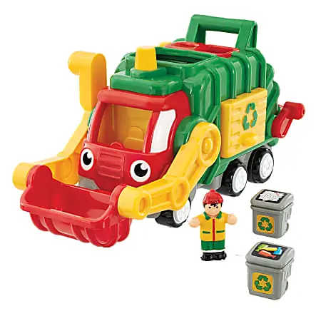 Bulk Order Pentel Wow Toys Flip 'n' Tip Fred, Garbage Truck, Green