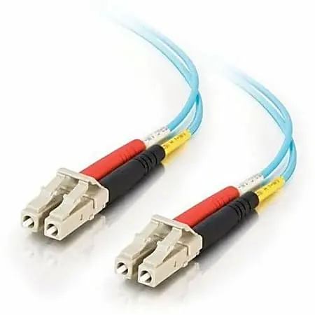 C2G 10m LC-LC 10Gb 50/125 Duplex Multimode OM3 Fiber Cable - Aqua - 33ft - Patch cable - LC multi-mode (M) to LC mult - 33050 Mega Sale
