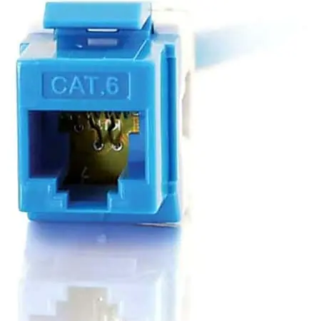 Limited Edition C2G 180 Degree Cat6 RJ45 UTP Keystone Jack - Blue - RJ-45, 110-punchdown"