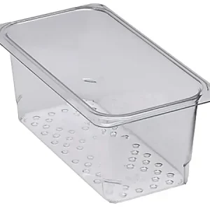 Affordable Cambro Camwear GN 1/3 Size 5" Colander Pans, Clear, Set Of 6 Pans